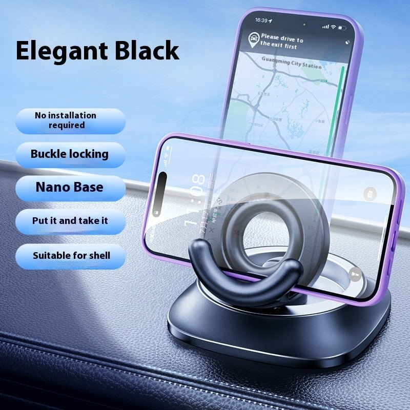 Magnetic Phone Holder With Vacuum Suction Foldable Adjustable Car Mount Magnetic Bracket Suction Nonslip For Busy Commuters - PawTeh